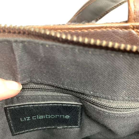 LIZ Claiborne Vintage Brown Tweed Handbag - Picture 4 of 7